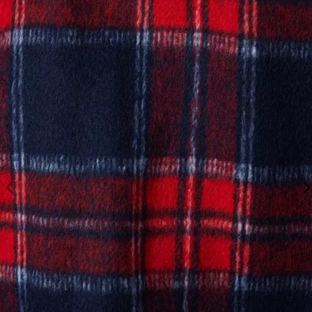 Janie and Jack Red and Blue Plaid Cape with Cream Collar - Picture 3 of 5